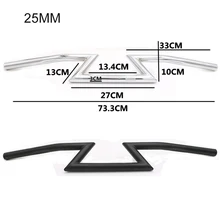 22 мм/25 мм универсальный скутер ретро черные полосы мотоцикл Мода руль для Harley Кафе Racer Honda Suzuki KTM мото ручка бар