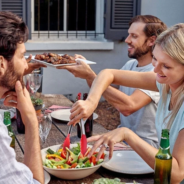 1Dcs Konyhai Főzés Saláta Ételek Klip Grillező Rozsdamentes Acél Fogó Készülékek Bbq Szerszámok - Image 5