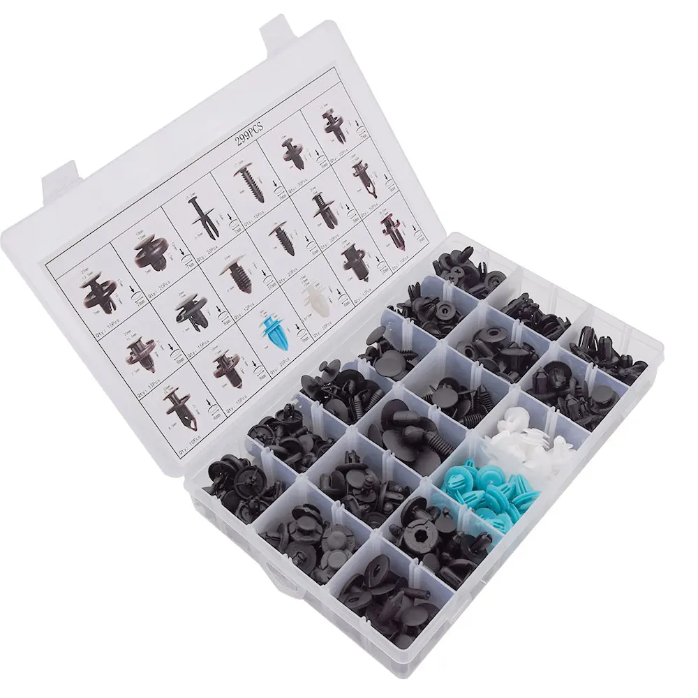 Clipes do Carro Tamanhos Universal Misturado Corpo Veículo Plástico Push Pin Rebite Fixadores Guarnição Clipe Moldando Clipes Acessórios Kit 630 Pçs 16 7 universal misturado corpo veículo plástico push pin