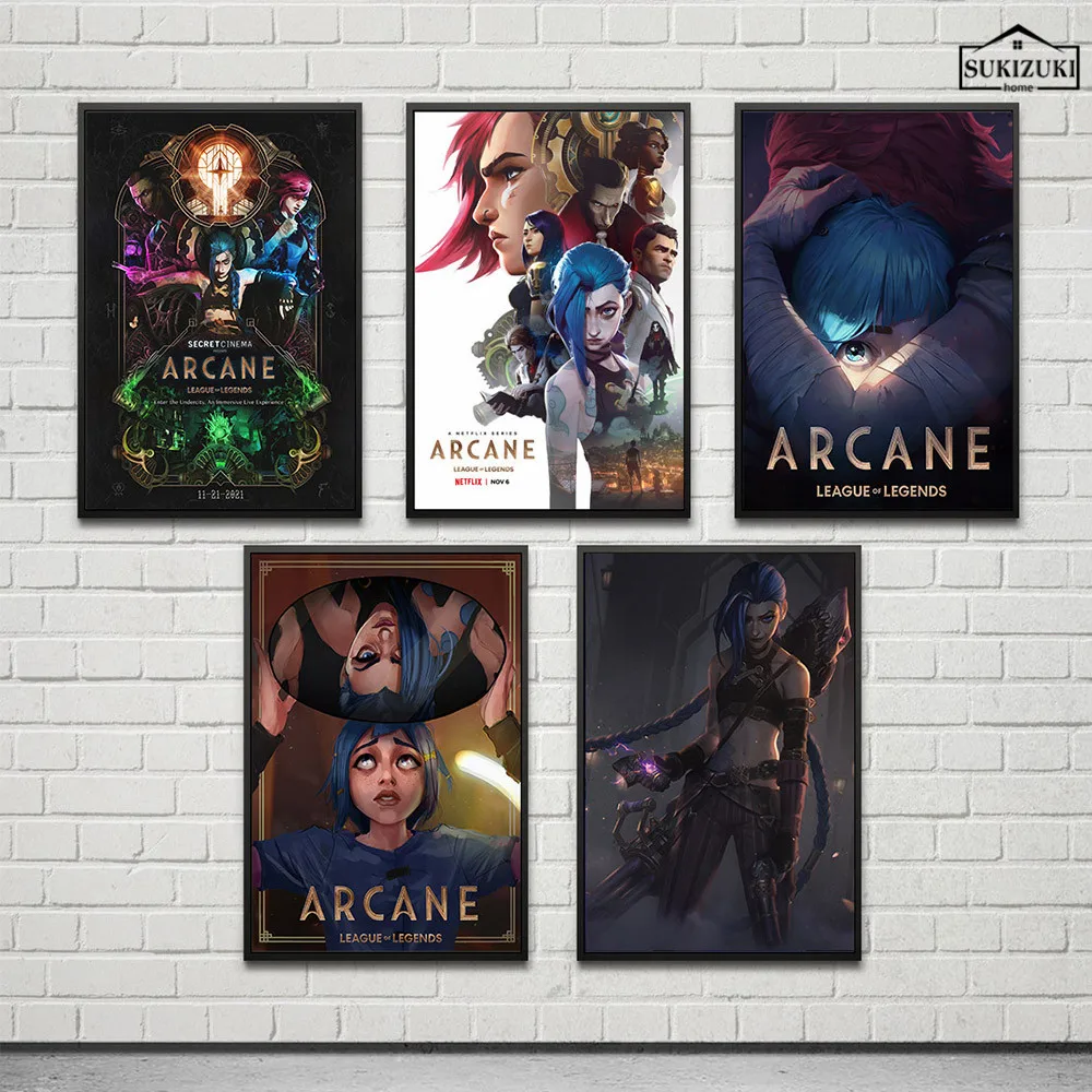 Серия Arcane анимационная Лига Легенды Jinx Vi картина плакат декоративный дизайн