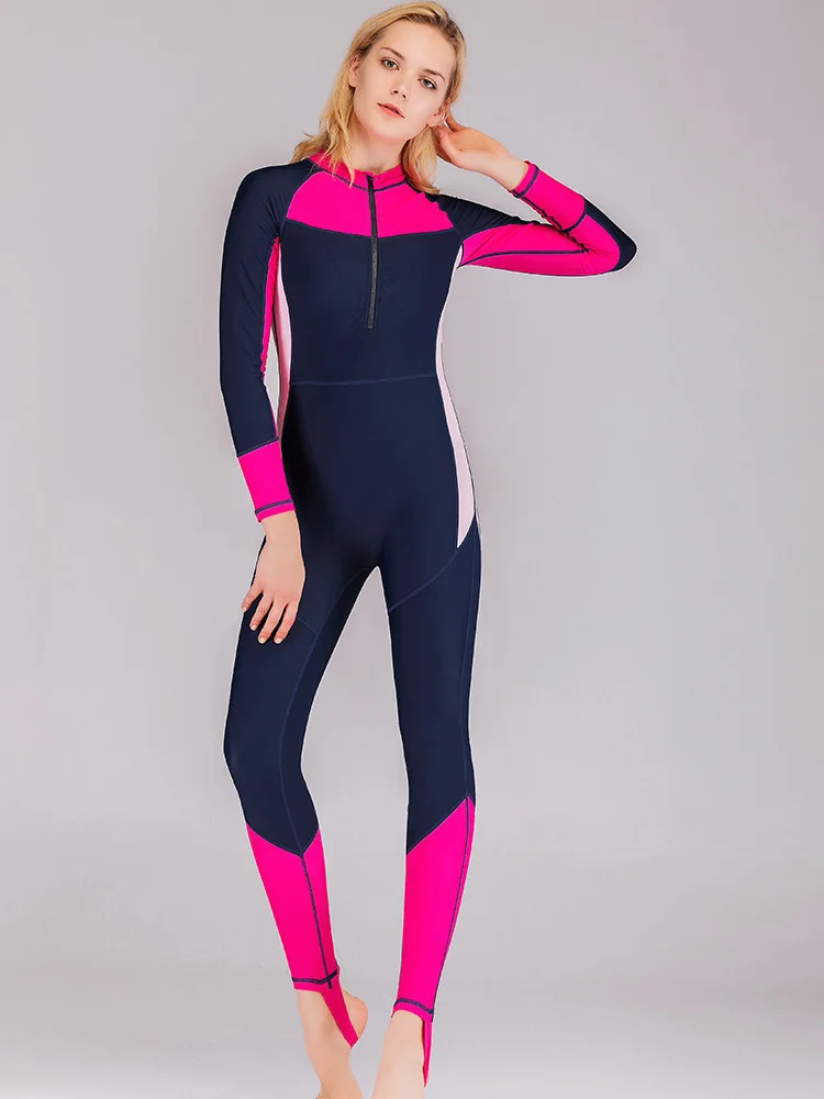 Полноразмерный, из лайкры костюм для дайвинга спортивный Рашгард длинный рукав Цельный лайкра солнцезащитный купальник для мужчин женщин Stinger костюмы