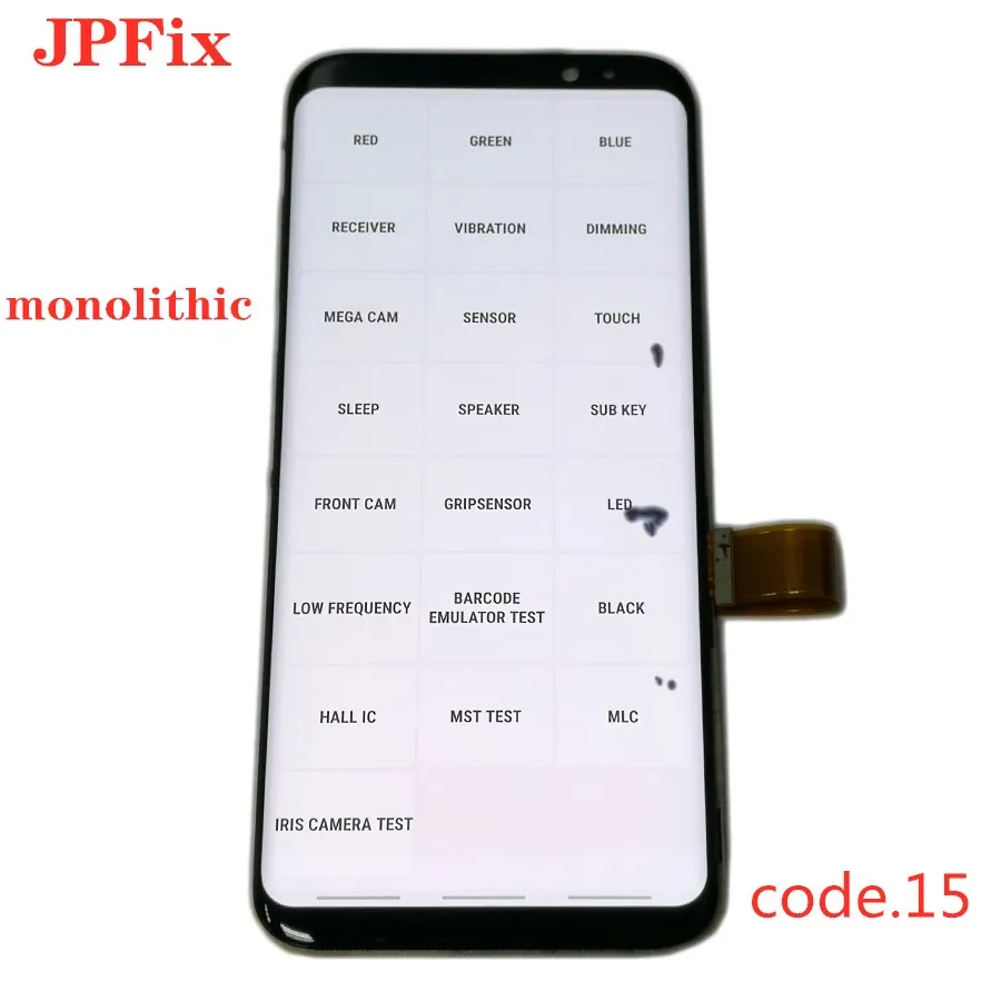 JpFix для samsung S8+ изогнутый экран в сборе с теневой линией - Цвет: code.15 monolithic