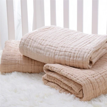 

1Pc 100*100CM Color Cotton Gauze Super Soft Baby Bath Towel Newborn Infant 100% Cotton Blankets Shower Towels Swaddle Wrap Cloth