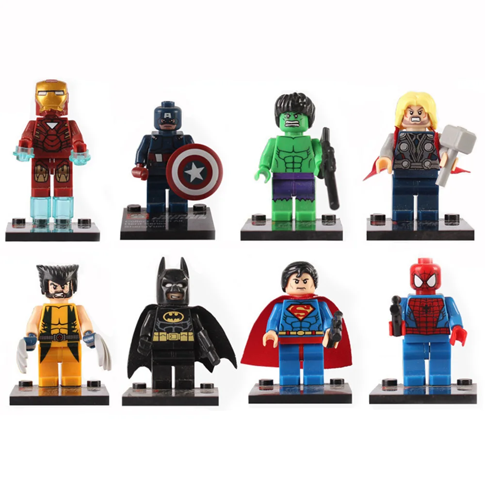 Фигурка Marvel, игрушка Мстителей, Мини фигурки, детские игрушки, Человек-паук, Бэтмен, Железный человек, Халк, Супермен, Капитан Marvel