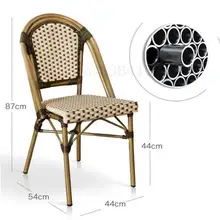 Уличное кресло, американский ресторан, уличное обеденное кресло, уличное кафе, чайный магазин, за пределами сети, красное плетеное кресло для отдыха, балкона