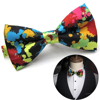 

Festival Charming Party Wedding Banquets Butterfly Printing Accessories Adjustable Colorful Groom Men Bow Tie