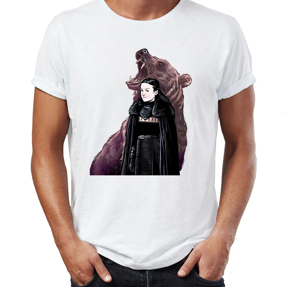 

Brand New Men T Shirts 100% Cotton Game of Thrones Lady Mormont Badass The North Remembers Artwork Awesome Tee Shirts Oversize