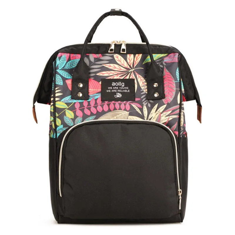 Fashion printing Backpack Mummy Maternity Nappy Bag for Mom Big Space Baby Bag Travel Backpack Design Nursing Bag for Baby Care