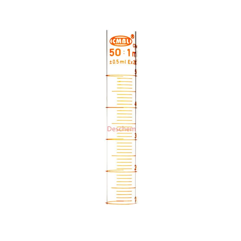 50ml Glass Measuring Cylinder Graduated & Spout Mouth Lab Chemistry Glassware