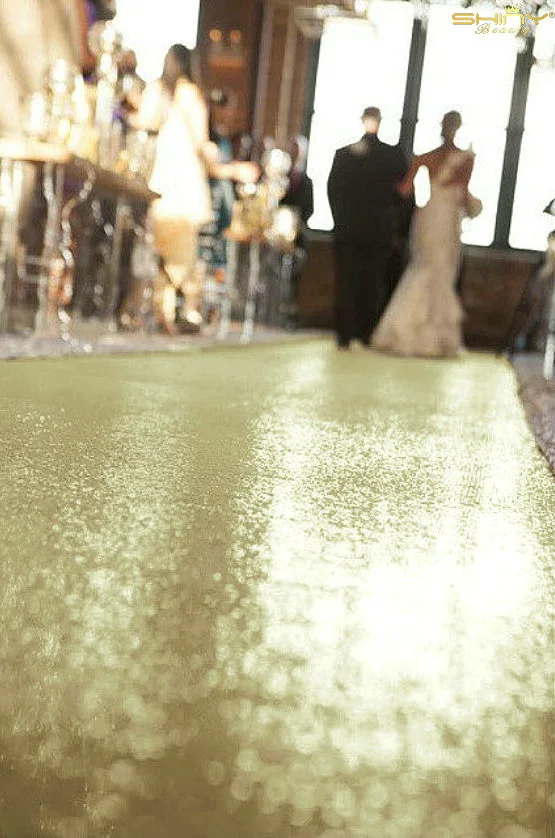 60FTx4FT матовые золотые блестки прохода бегун для свадеб открытый прохода Свадебный бегун Свадебный прохода Carpet-M1025