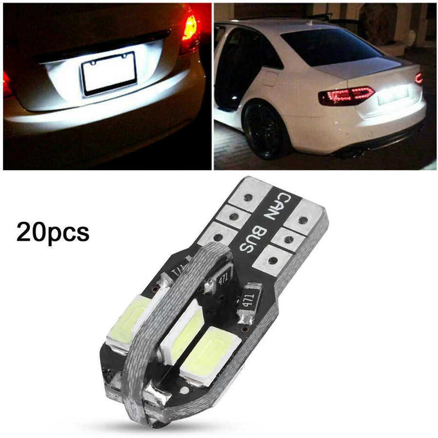 20x Canbus T10 194 168 W5W 5730 8 LED SMD White Car Side Wedge Light Lamp HOT