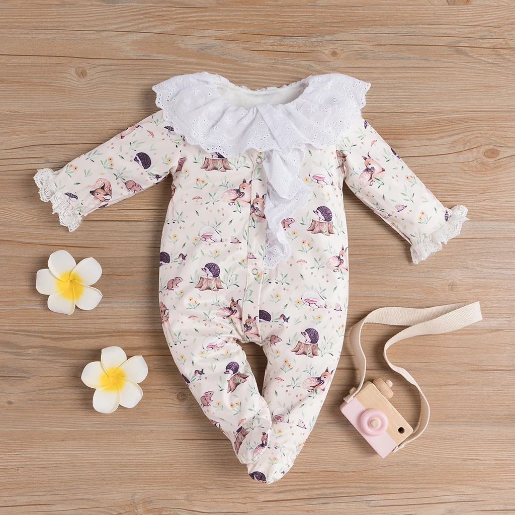 Комбинезон для новорожденных девочек; комбинезон с цветочным принтом; Комбинезон для маленьких девочек; летняя одежда