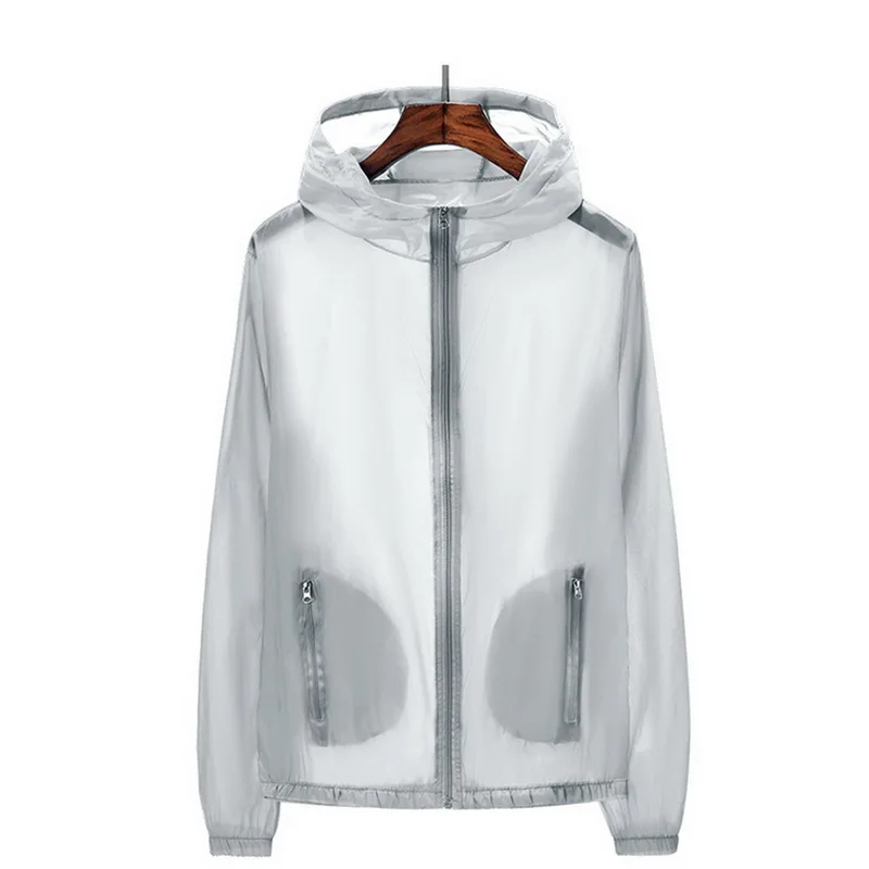 gray Sfit,, однотонные топы для бега, УФ Защита от солнца, прозрачная одежда с длинным рукавом, куртки, светильник, летняя пляжная одежда, Солнцезащитная одежда - Цвет: gray