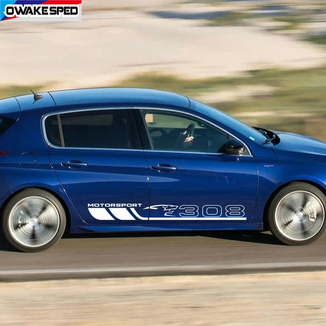 2 stücke Auto Aufkleber Für Peugeot 308 CC GT SW Tür Seite Rock