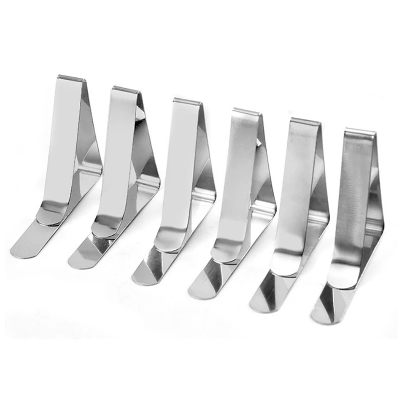 

6Pcs Clip Stainless Steel Tablecloth Clip Cloth Cover Clip