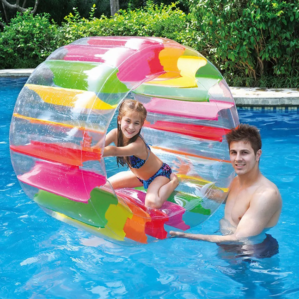 

Colorful Inflatable Water Wheel Water Roller Ball Roller Float Water Wheel Swimming Pool Roller Swimming Pool ToysToy For Kids