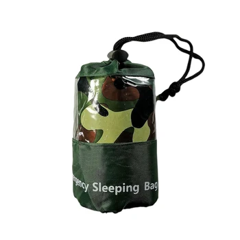 

Camping Thermal Sleeping Bag Hiking Durable Portable Windproof Outdoor Waterproof Reusable Camouflage Emergency Exploration