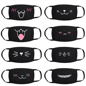 

Cotton Dust Mask Cartoon Expression Teeth Muffle Cute Print Chanyeol Face Respirator Anti Kpop Bear Coldproof Mouth Mask #T2G