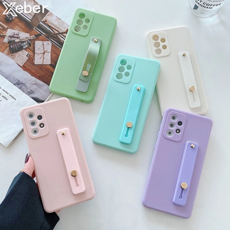 Silicone Wrist Strap Holder Phone Case - Soft & Durable Cover