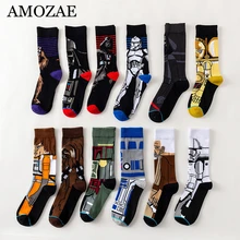 Носки с героями мультфильмов «Звездные войны», «Мастер Йода», носки для косплея, носки для косплея, «Вуки джедай», новинка, женские носки, весенние, осенние, зимние носки