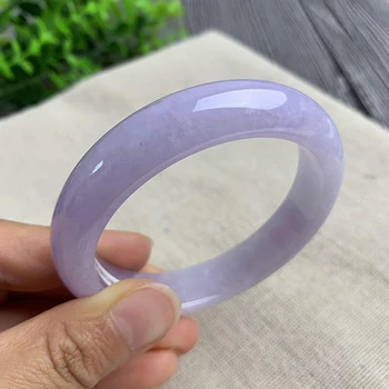

Zheru Jewelry Natural Burmese Purple 54-64mm Bracelet Elegant Princess Jewelry For Mom For Girlfriend