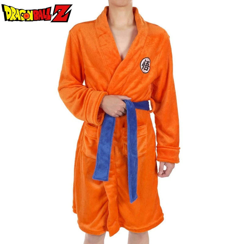 Взрослый Халат Dragon Ball Косплей Костюм Сон Гоку банный халат одежда для сна узор плюшевый халат для женщин и мужчин пижамы с героями мультфильмов