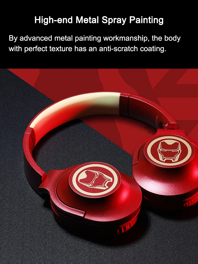 Marvel Certified Headset Bluetooth V5.0 Iron Man Wireless Stereo Headphone Earphones  Captain America Spider Man