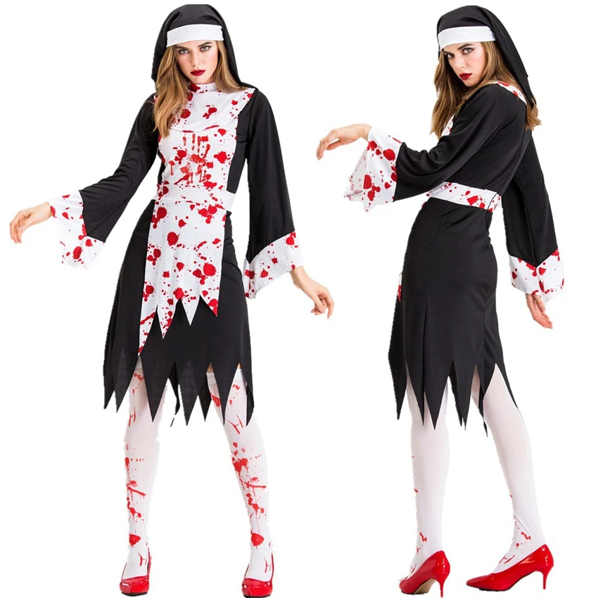 

Halloween Carnival Scary Costumes for Women Zombie Ghost Bloody Vampire Stage Performance Horror Party Fancy Disfraz