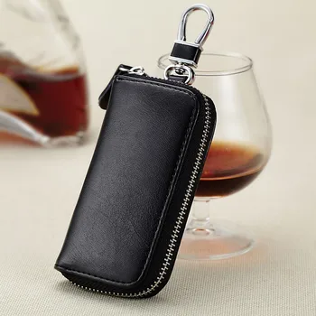

Men Women Card Bag Housekeeper Zipper Coin Purse Wallet Keychain Key Holder pure color кошелек женский YL#25