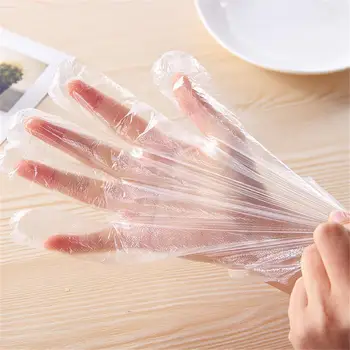 

100pcs Disposable Gloves Beautifying Household Food Plastic Gloves Duties Cleaning Gloves For Kitchen Fruit Vegetable Gloves