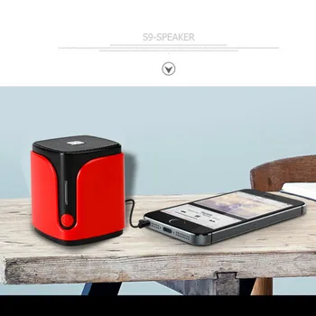 

Mini Square Wireless Bluetooth Speaker High Fidelity Portable Outdoor Card Subwoofer Brand New Private Model S9 Speaker Soundbar