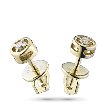 

Yellow gold pouches with diamonds