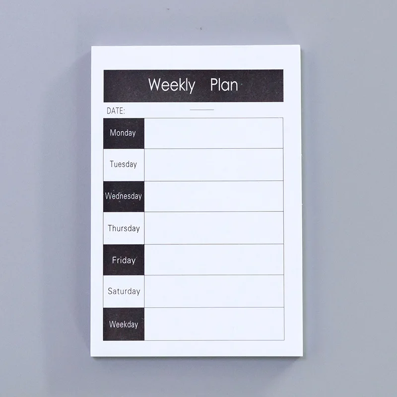 Записная книжка caderno zeszyty szkolne еженедельник libreta sticky papeleria memo pad notes to do list notas adhesivas canceleria - Цвет: Weekly plan Notebook