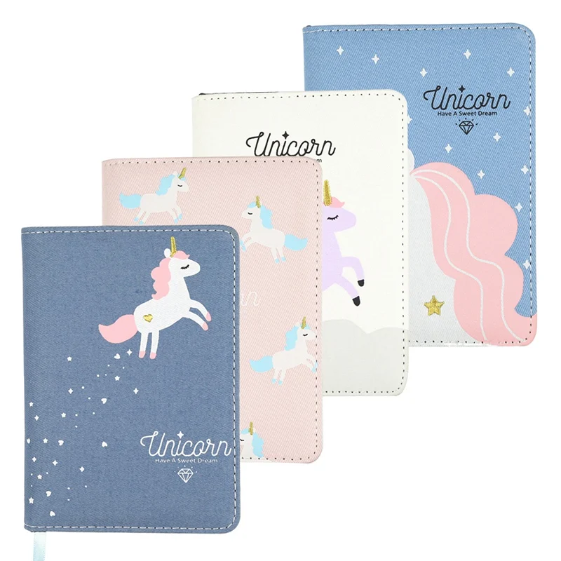 

A6 Kawaii Unicorn Notebook Kids Gift Student Undated Daily Weekly Monthly Schedule Agenda Planner Plan Organizer Journal Dairy