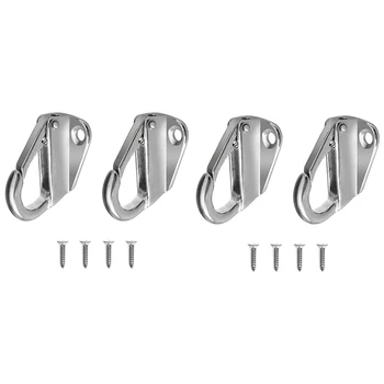 

4 Pack 316 Stainless Steel Fending Hooks Fender Spring Hook Snap Attach Rope Boat Sail Tug Ship Marine Hardware Boats Accessorie