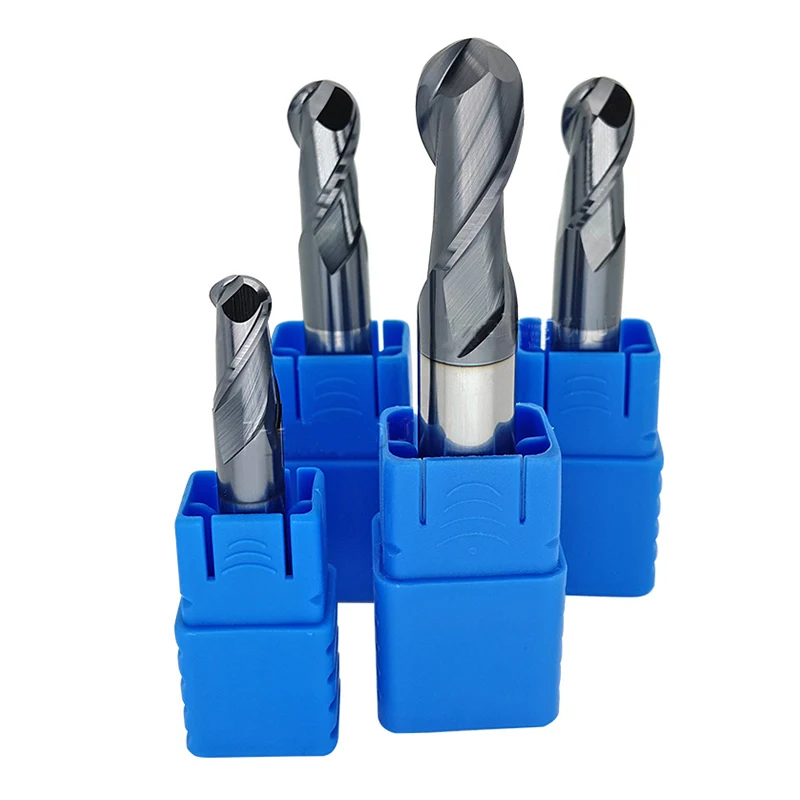 Сферические концевые фрезы из карбида вольфрама с 2 канавками HRC45 инструменты