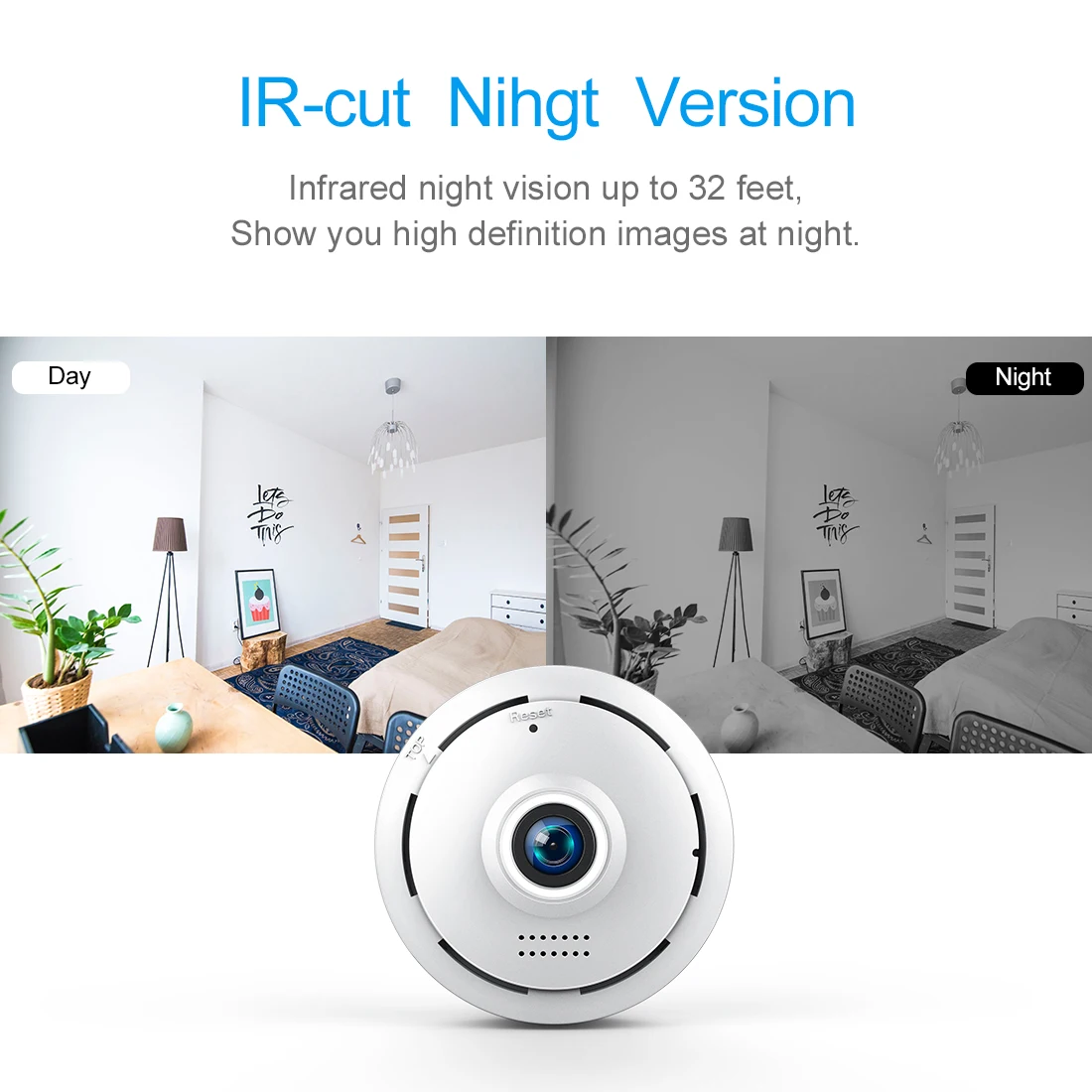 FREDI IP камера 360 градусов панорамная рыбий глаз беспроводная WiFi 960P HD 1.3MP