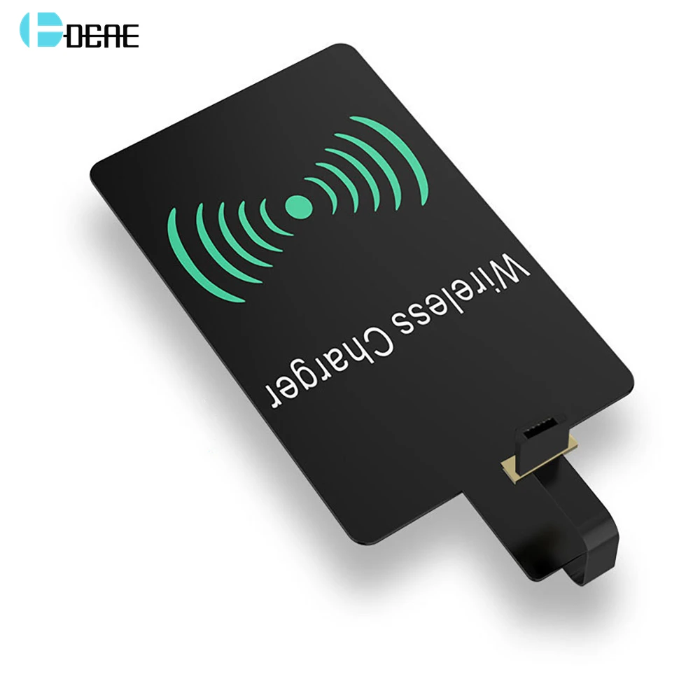 

DCAE QI Wireless Charger Receiver For iPhone 5s 7 6 6s Plus Wireless Charging Adapter for Samsung Xiaomi Huawei Micro USB Type-c