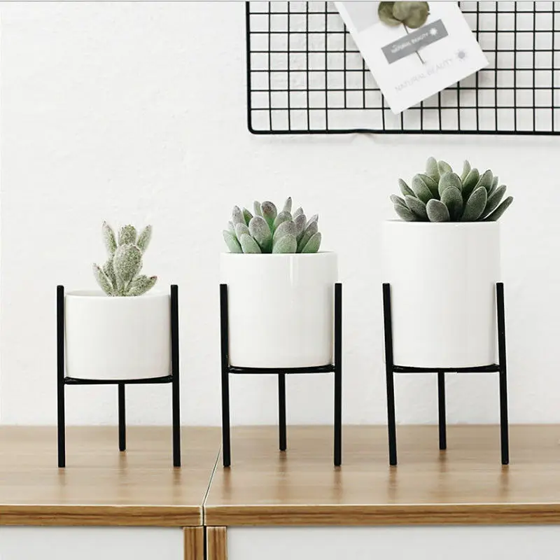 Limit 100 Iron Plant Vase Stand Home Decor Planter Holder Ceramic Flower Pot Shelf Rack BL