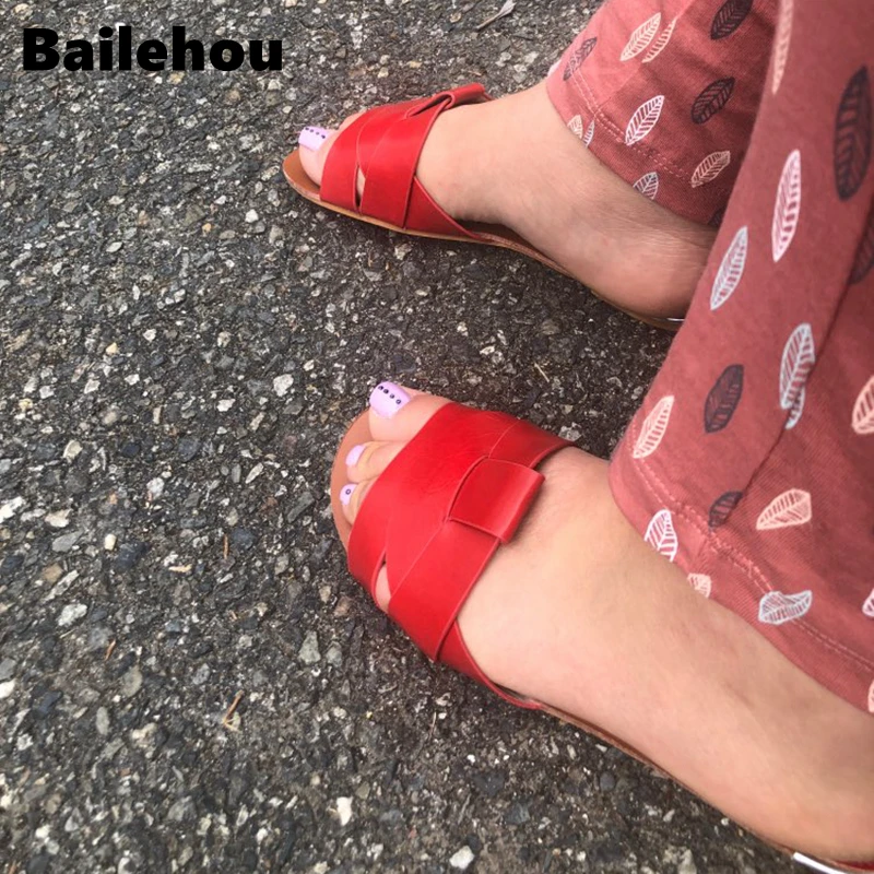 Новые модные брендовые женские тапочки Bailehou уличные пляжные шлепанцы