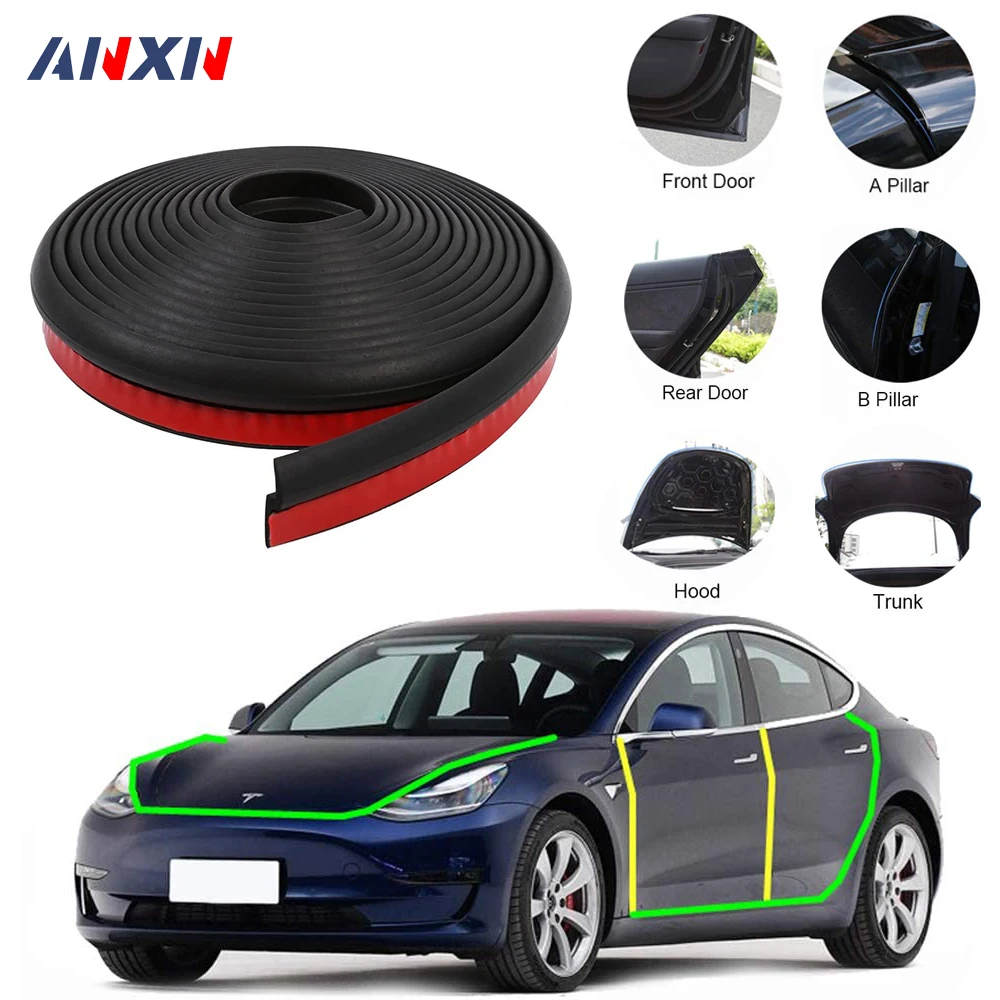 Per Tesla Model Y X S 3 Highland Kit Guarnizioni Per Porte In Gomma Insonorizzata Guarnizione Per Tetto Apribile Kit Di Riduzione Del Rumore Del Vento