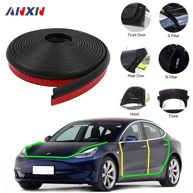 For Tesla Model Y X S 3 Highland Door Seal Kit Soundproof Rubber Weather  Strip Sunroof Seal Wind Noise Reduction Kit 2017-2024 - AliExpress