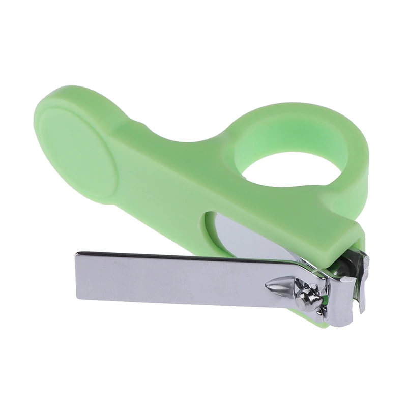 Милые безопасные детские кусачки для ногтей, детские ножницы для ногтей, триммер для пальцев, ножницы, Детские кусачки для ногтей, удобный уход на каждый день - Цвет: Зеленый