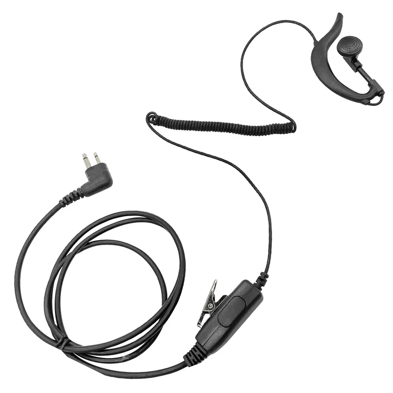 G Shape Soft Ear Hook Earpiece Headset and PTT for Motorola Two Way Radio, Compatible with Walkie Talkies CLS1410, CLS1100