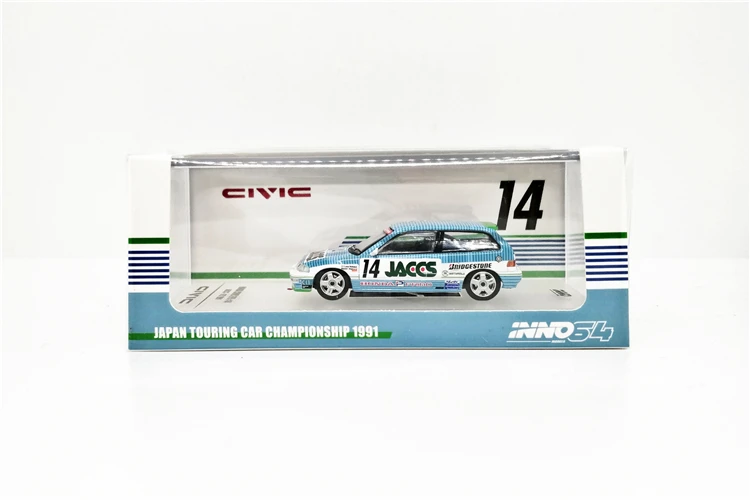 INNO 1: 64 HONDA CIVIC EF9 гр. A#14 JACCS JTC 1991 игрушечный автомобиль игрушки для детей литая под давлением модель автомобиля подарок на день рождения