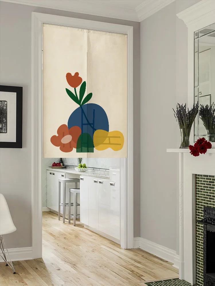 

Modern Simple Door Curtain Cloth Curtain Half Curtain Bedroom Partition Curtain Toilet Curtain Feng Shui Curtain Noren
