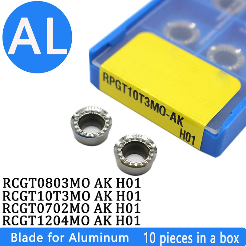 RCGT0803 RCGT0702 RCGT10T3 RCGT1204MO AK H01 Алюминиевый фрезерный нож Вставка Режущий инструмент