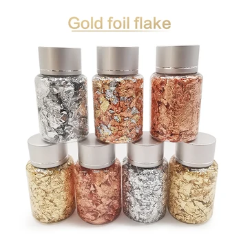 

Gold foil Flakes Copper Flakes for Gliding Arts Crafts Decoration Silver Copper Gold Foil Fragments Imitation Gold Flakes Craft