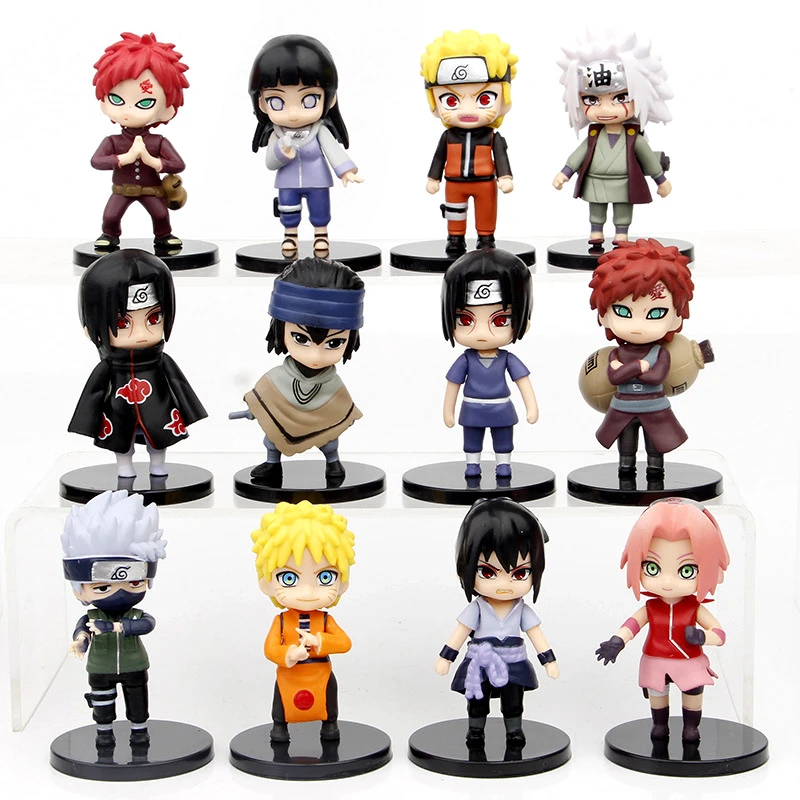 子供のためのナルトの置物 12ピース セット Naruto セサスケ ガバラ ナルト カシq モデル ケーキデコレーション Action Figures Aliexpress
