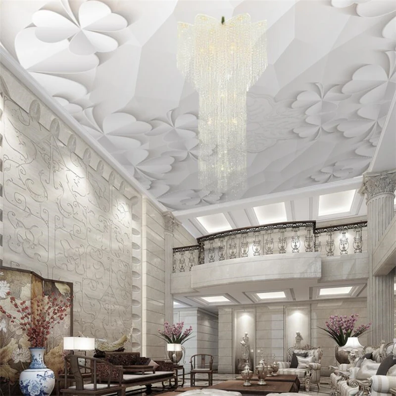 Beibehang-Modern-minimalist-three-dimensional-relief-living-room-bedroom-ceiling-ceiling-mural-custom-large-mural-wallpaper (2)